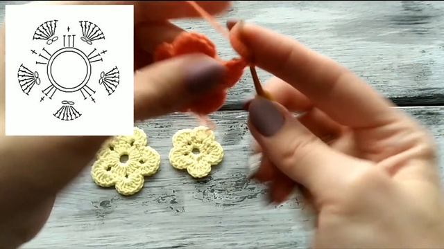 Пособие для деток крючком //Часть √2// Три цветочка крючком??? смотреть онлайн