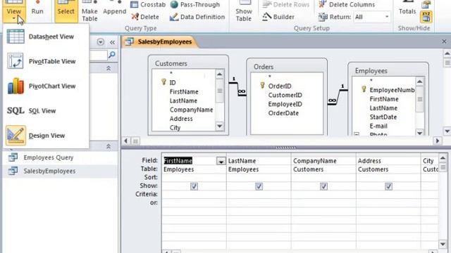 Access 2010 Tutorial How is Using the QBE Grid Writing SQL Code Microsoft Training Lesson 7.6 смотреть онлайн