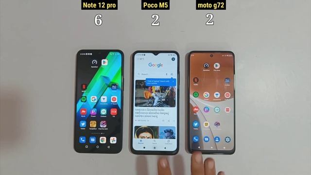 SPEED TEST INFINIX NOTE 12PRO VS POCO M5 VS MOTO G72 смотреть онлайн