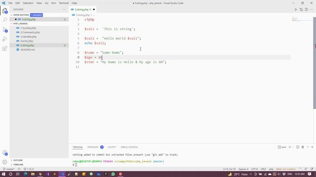 PHP, MySQL, Laravel combo Series | Part 6 | String смотреть онлайн