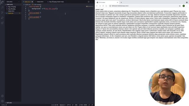 Как это сделать - создание full screen на сайте на Html Css смотреть онлайн