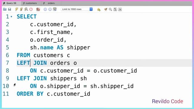 Outer Join between multiple tables | MySQL full course | Full tutorial for beginners | #revildo_cod смотреть онлайн