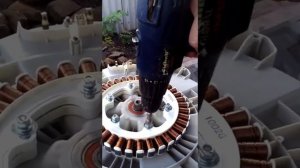 как снять двигатель со стиральной машины LG