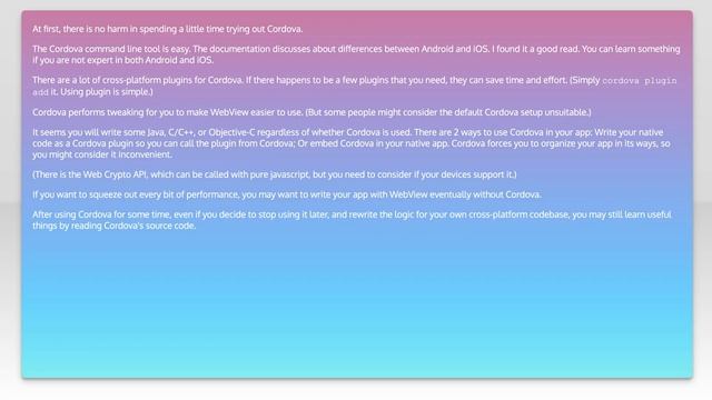 Cordova vs Native apps with WebView смотреть онлайн