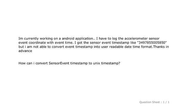 Android : Accelerometer SensorEvent timestamp смотреть онлайн