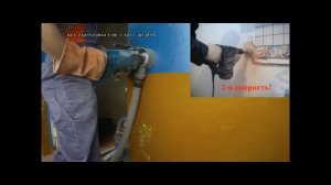 Сравнение алмазной и победитовой коронки в кирпиче