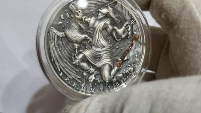 2019 2 Oz Silver $5 Niue PROMETHEUS Ancient Muths III Antique Finish Coin. #silvercoins #bullion смотреть онлайн