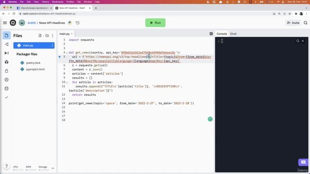News API Getting Top Headlines for Any Country | Automate Everything with Python смотреть онлайн