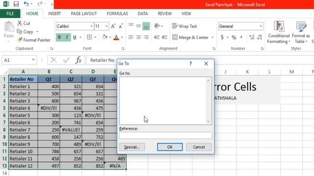 Find & Delete Error Cells in Excel #Excel #ExcelTricks #ExcelPathshala смотреть онлайн