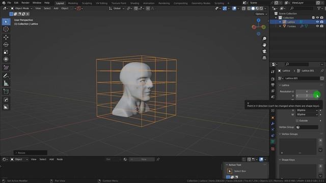 Blender , модификатор Lattice со всеми настройками смотреть онлайн