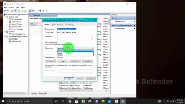 Windows 10 Home : How to disable or enable AMD Crash Defender Service смотреть онлайн