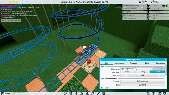 How to get the "Spin to Win?!" Achievement in Theme Park Tycoon 2 | ROBLOX Tutorial (with Mic) смотреть онлайн