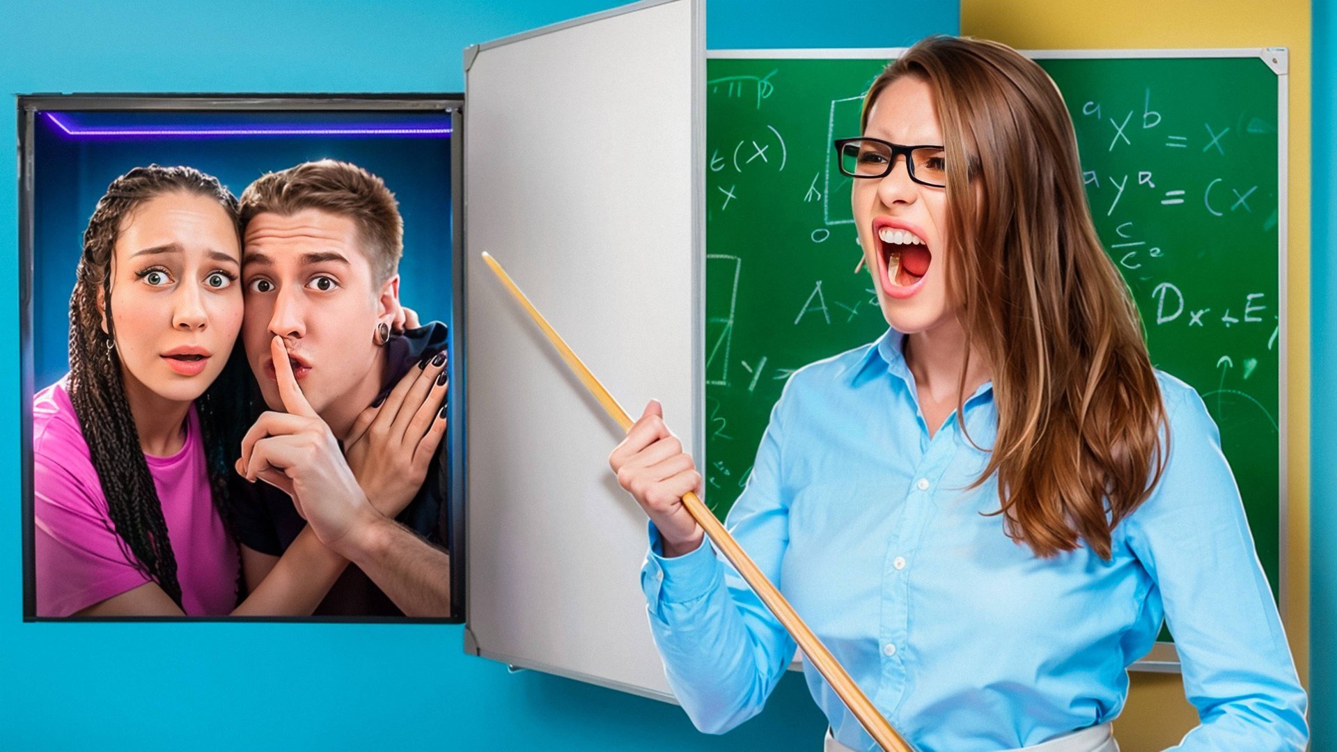 Прячемся от Злого Учителя в Секретной Комнате ! смотреть онлайн