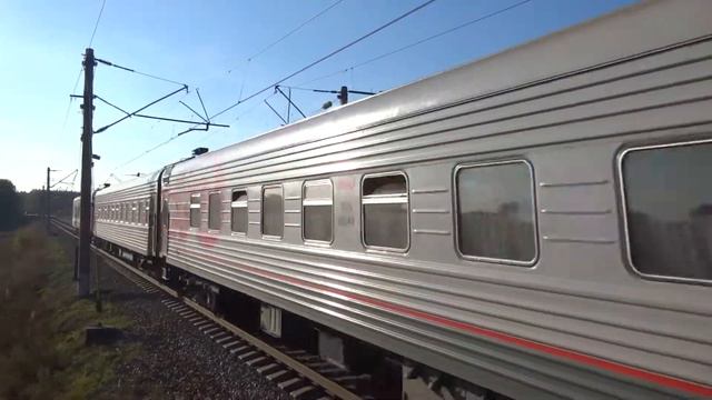 Электровоз ЭП1М-619 с пассажирским поездом смотреть онлайн