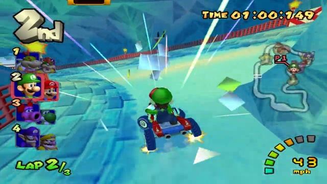 Mario Kart: Double Dash (GC) walkthrough - Sherbet Land смотреть онлайн