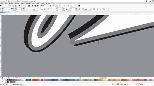 CorelDRAW tutorial on creating team logo with tail effect смотреть онлайн