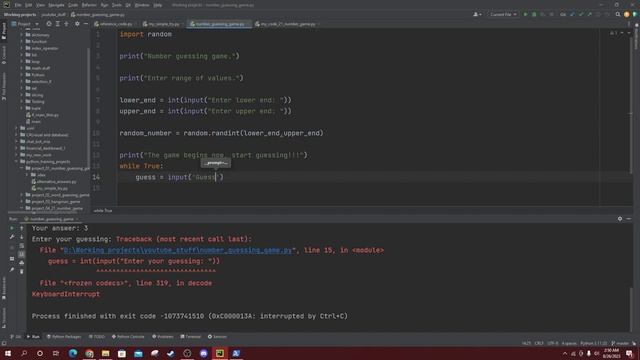 Python simple number guessing game смотреть онлайн