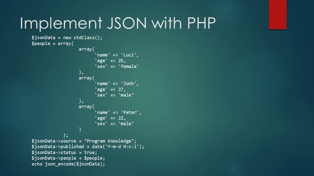 How to create JSON with PHP смотреть онлайн
