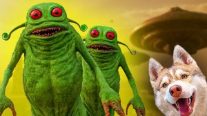 САМАЯ ЭПИЧНАЯ БИТВА С ФЛОТОМ ИНОПЛАНЕТЯН КАМНЕЕЖЕК! (Хаски Бублик) Говорящая собака