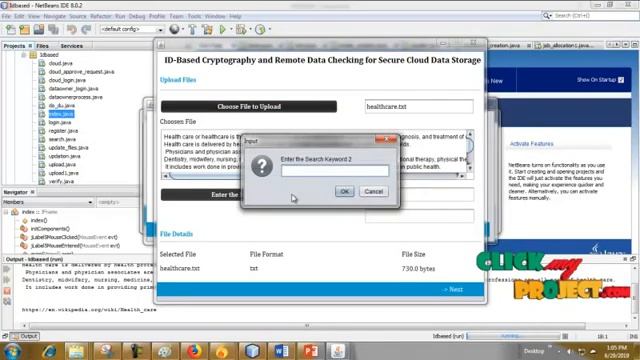JAVA Cloud Computing ID-Based Cryptography and Remote Data Checking for Secure Cloud ClickMyProject смотреть онлайн
