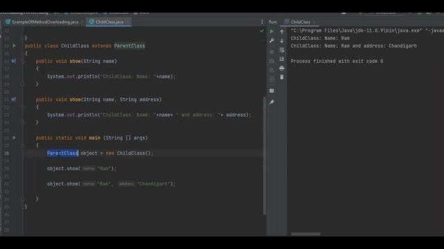 List the difference between method overloading and overriding in java with example смотреть онлайн