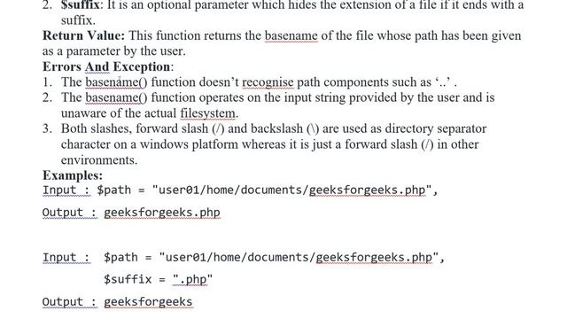 PHP | Basename Function смотреть онлайн