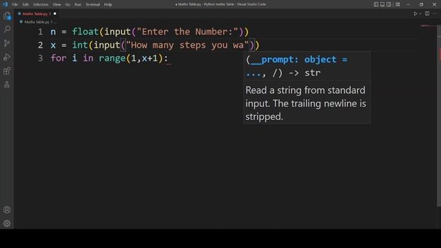 Python Maths Table смотреть онлайн