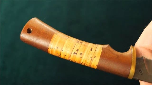 Нож Гном (дамасская сталь), береста смотреть онлайн