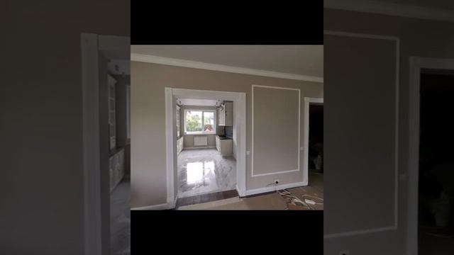 ремонт кухни и гостиной в загородном доме