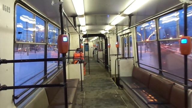И вновь я еду на 0609! Трамвай Санкт-Петербурга 9-216: ЛВС-97А б.0609 по №38 (13.03.19) смотреть онлайн
