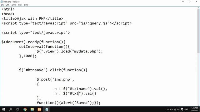 Insert Data using Ajax with PHP Urdu Tutorials MySQL смотреть онлайн