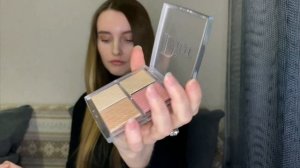 Палетка хайлайтеров Dior Backstage Glow Face Palette 004❤️ Свотчи в разных освещениях.