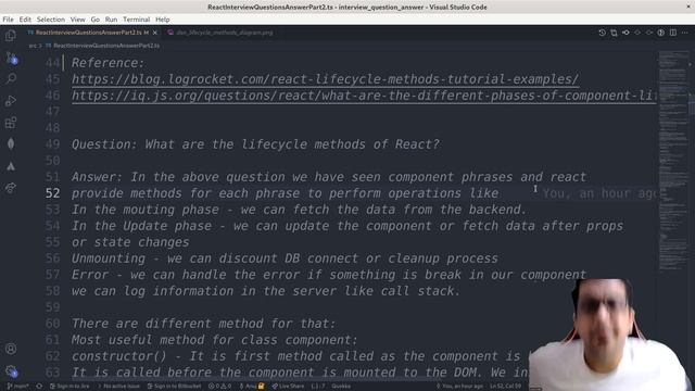 React Interview Questions | ReactJS Interview Questions in Hindi |React component lifecycle |Part - смотреть онлайн