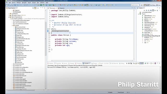 Project Lombok Constructors Example (Part 7) смотреть онлайн