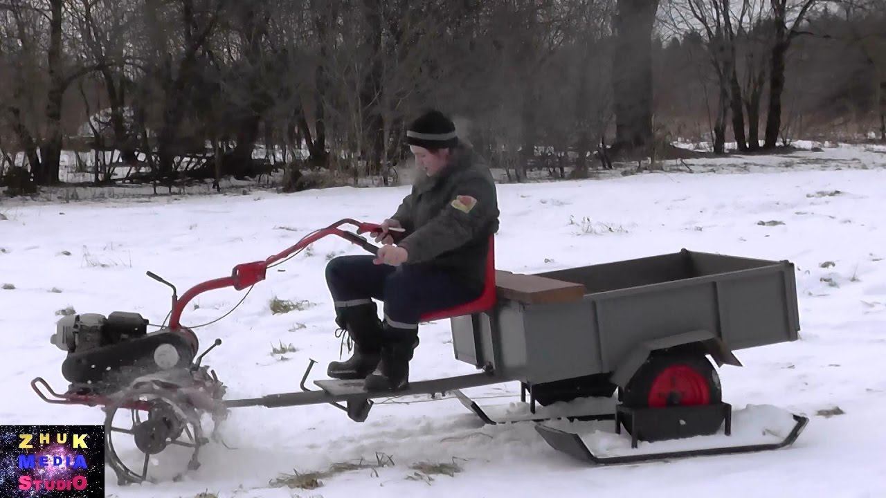Мотоблок на лыжах смотреть онлайн