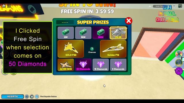 How I got the Golden F16 in Spin To Win Military Tycoon Roblox смотреть онлайн