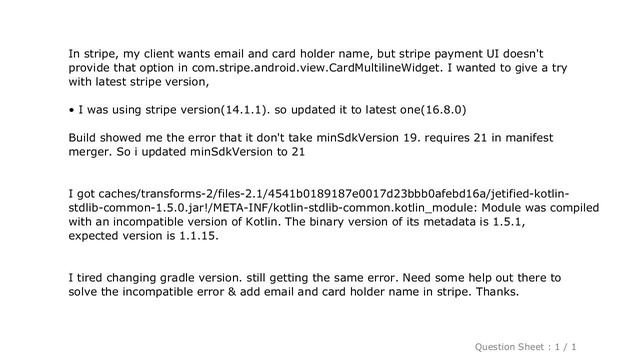 Android : Module was compiled with an incompatible version of Kotlin. The binary version of its met смотреть онлайн