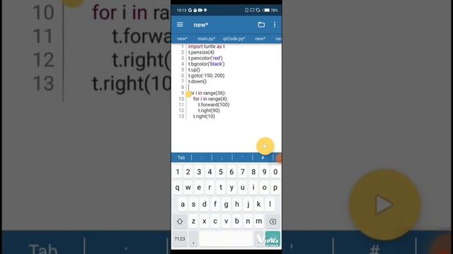 Coding with python | Python on Android phone | Turtle design module | Beginners project смотреть онлайн