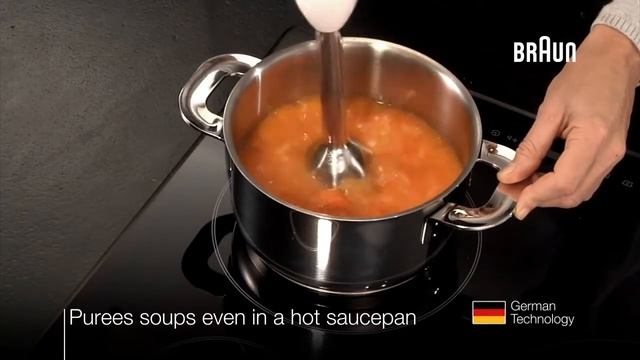 Pureeing - Braun Multiquick hand blender purees soups смотреть онлайн