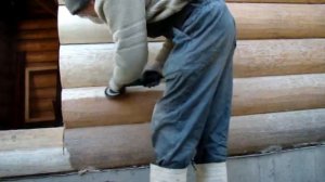 шлифовка сруба бани