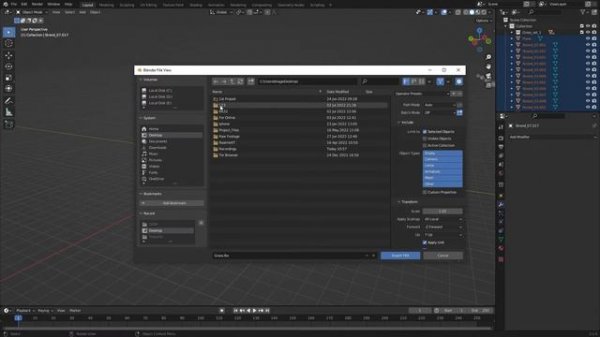 Particle System can be exported as FBX, OBJ, .blend, and other formats.