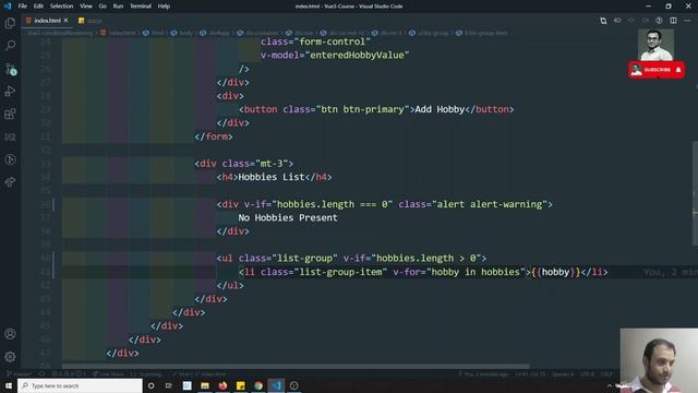 18. Using v-for directive to render the list. Loop Arrays, Objects & number range in Vue js | Vue3 смотреть онлайн