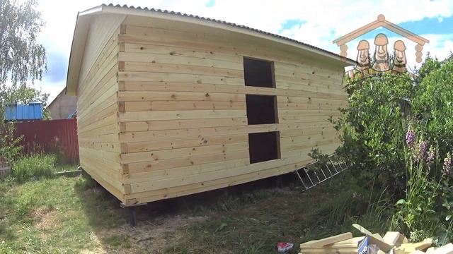 Сруб дома из профилированного бруса 6х6 метров от "Три Строителя" | Видео обзор смотреть онлайн