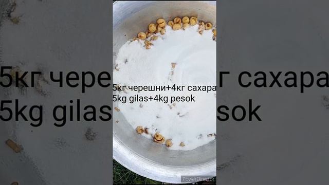 Ağ gilasdan mürəbbə .Варенье из белой черешни.White cherry jam. смотреть онлайн