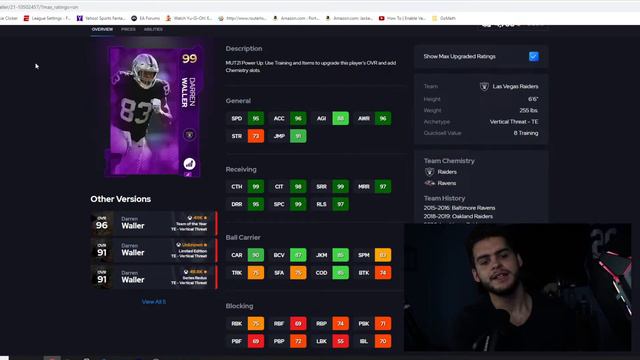 NEW POWER UP EXPNASION! 99 DARREN WALLER, JOHNSON, HENDRICKS, AND MORE! | MADDEN 21 смотреть онлайн