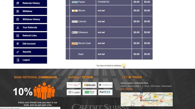 Новый инвестиционный сайт из Швейцарии SWISS BANK . проверяю на вывод. платит. смотреть онлайн