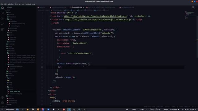 Dynamic Fullcalendar with Laravel & Javascript | Fullcalendar.io смотреть онлайн