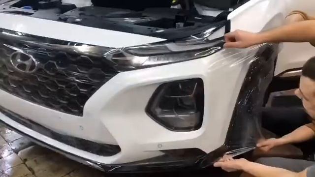 Работа по Hyundai Santa Fe | ЗАЩИТА + ПАНОРАМНАЯ КРЫША смотреть онлайн