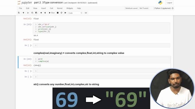 Type conversions in python| type casting in python |int(),float(),str(),chr(),ord()|#part2.3 смотреть онлайн