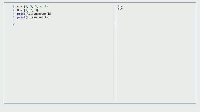 Python - Sets: issubset() vs. issuperset() methods смотреть онлайн